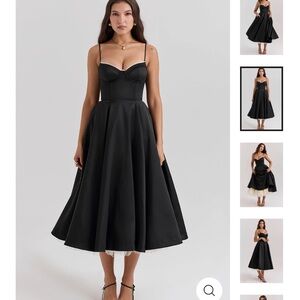 Elegant Black Midi Dress